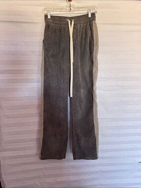 Men's Gray Bumpy Velour Sweatpants Unbranded Soft Lounge Jogger Pants
